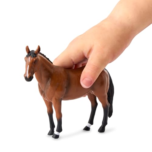 Terra by Battat Quarter Horse Toy Figurines – 4-Piece Plastic Animal Set for Kids Ages 3+
