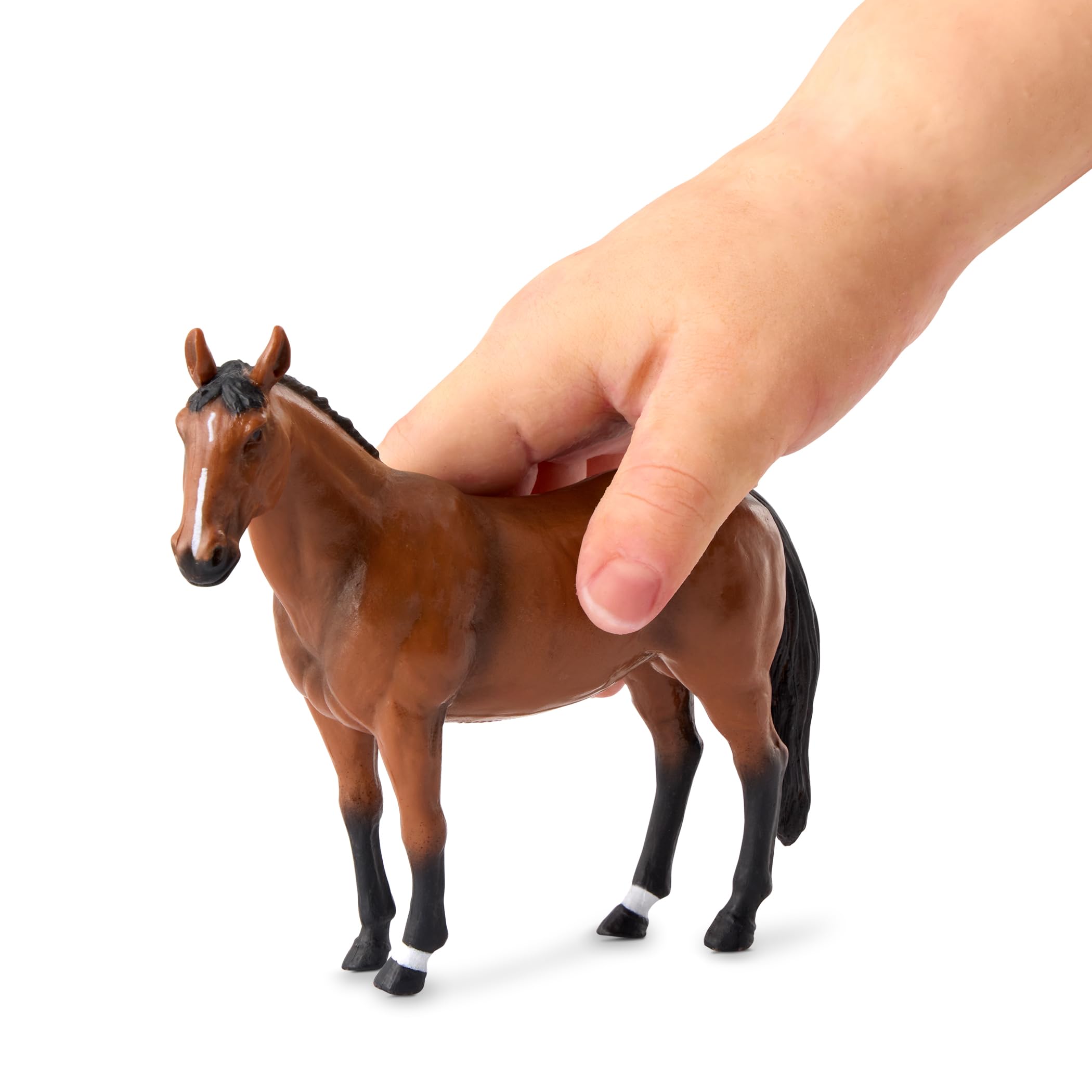 Terra by Battat Quarter Horse Toy Figurines – 4-Piece Plastic Animal Set for Kids Ages 3+