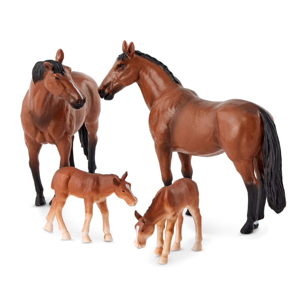 Terra by Battat Quarter Horse Toy Figurines – 4-Piece Plastic Animal Set for Kids Ages 3+