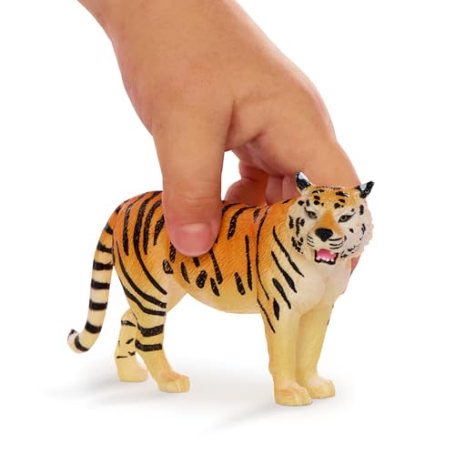 Terra by Battat Tiger Family Set – 4 Plastic Tigers for Imaginative Play (Ages 3+)