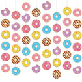 Tevxj 12-Pack Donut Birthday Party Banners - 96 Donut Decorations Garland Kit for Baby Shower, Classroom, Home Decor