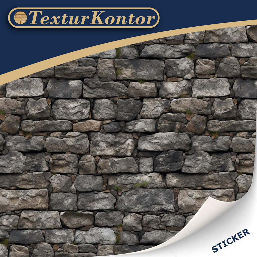 TexturKontor 3 Sheets Self-Adhesive Dollhouse Wall Cladding – 1:12 Scale Cottage Brick Design, DIN A4 Sticker Film