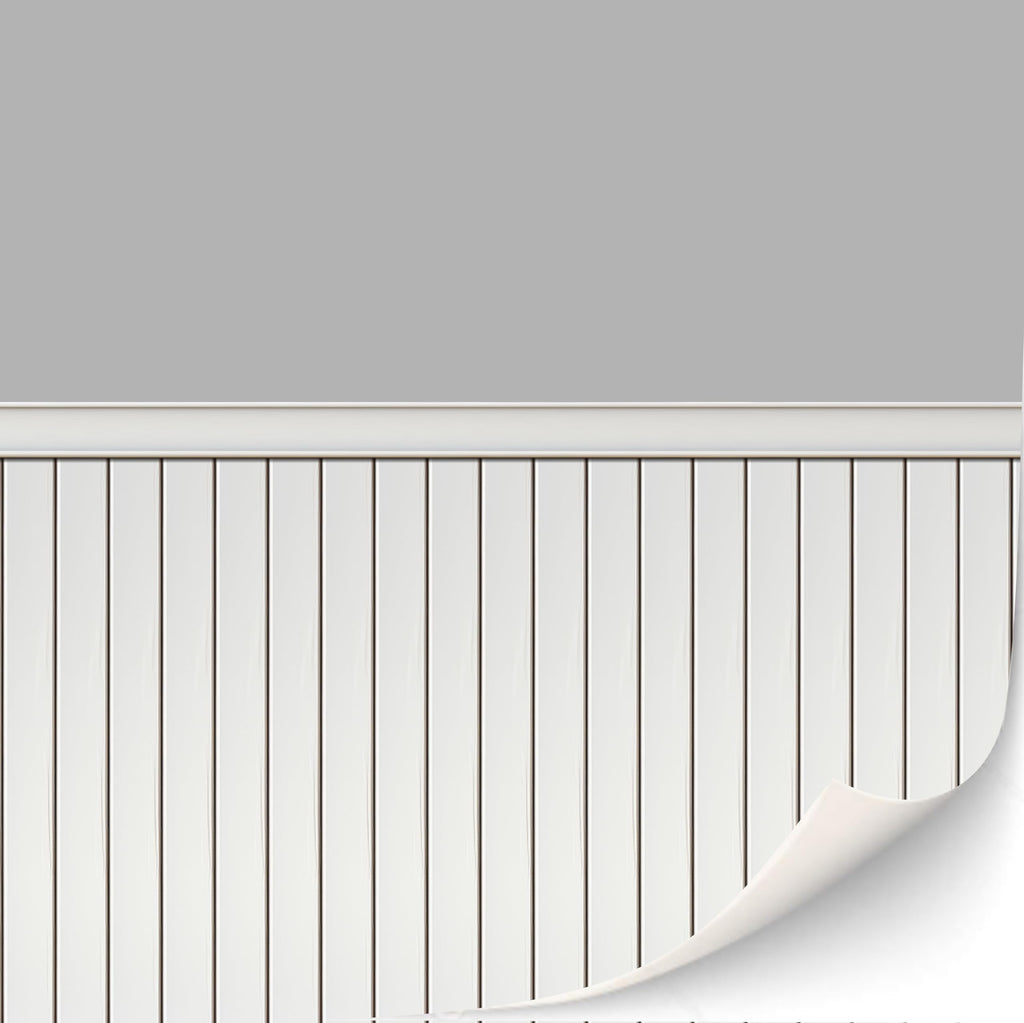 TexturKontor Self-Adhesive Dollhouse Wall Cladding - 3 Sheets of Wood Paneled Wallpaper (Gray) for 1:12 Scale