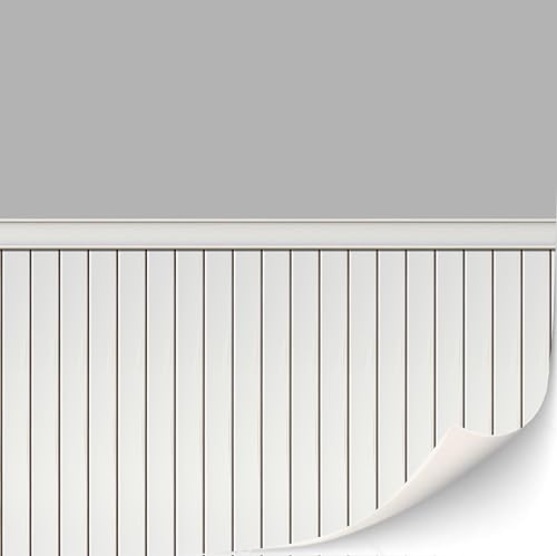 TexturKontor Self-Adhesive Dollhouse Wall Cladding - 3 Sheets of Wood Paneled Wallpaper (Gray) for 1:12 Scale