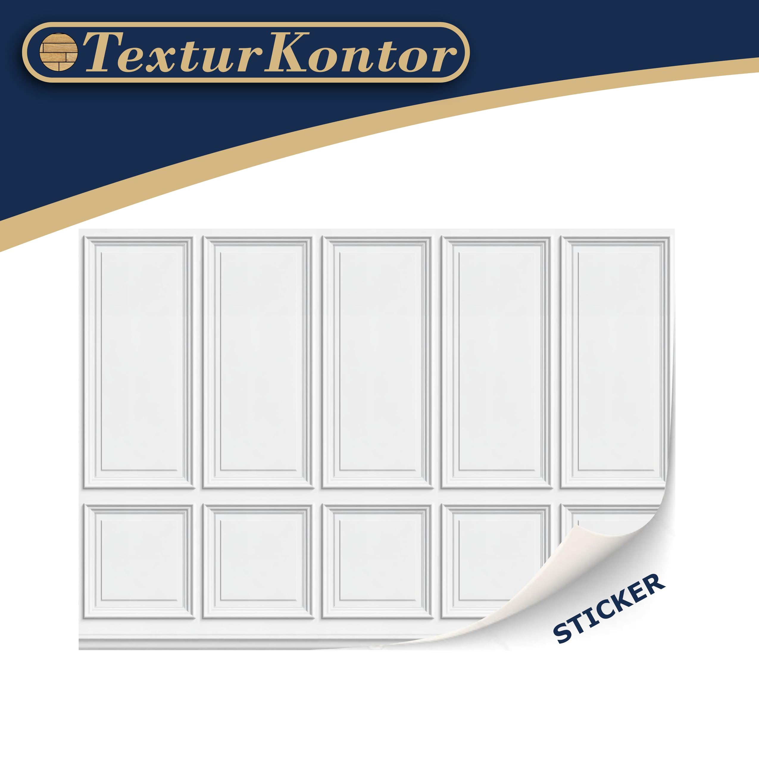 TexturKontor Self-Adhesive Wall Cladding for 1:12 Scale Dollhouses – 3 Wood Paneled Sheets (Renaissance)