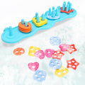 Texviko Baby Bath Toy Set – Mold-Free Silicone Shape Sorting & Stacking Toy with 20 Floating Pieces