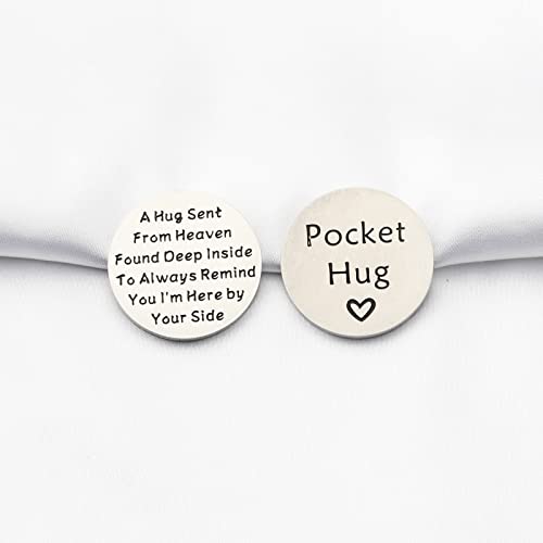 TGBJE Memorial Hug Token – Stainless Steel Sympathy Coin for Bereavement Gift