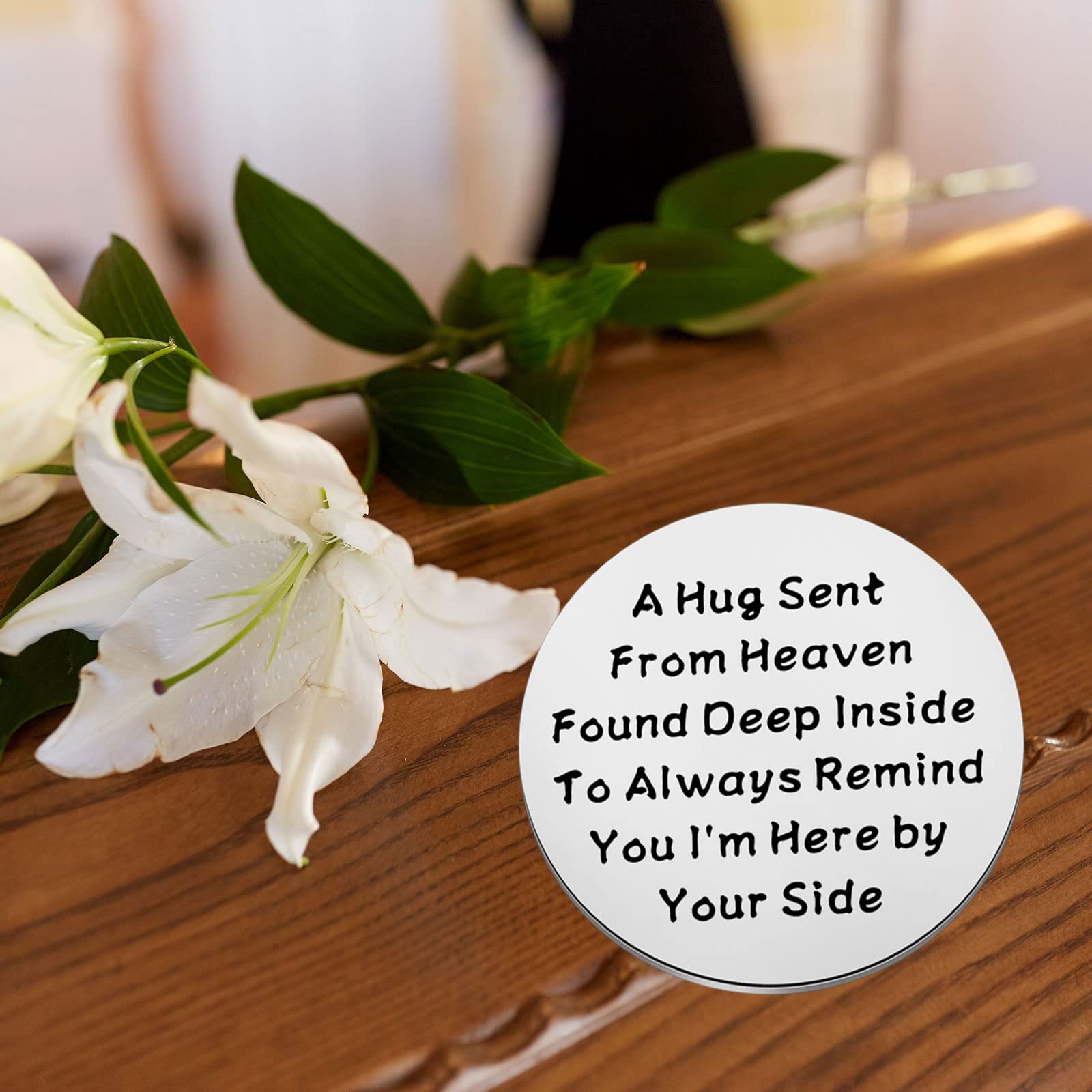 TGBJE Memorial Hug Token – Stainless Steel Sympathy Coin for Bereavement Gift