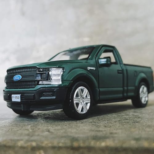 TGRCM-CZ 1/36 Ford F150 Pickup Truck Die-Cast Model - Dark Green Pull-Back Toy Car for Kids Ages 3+