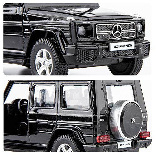 TGRCM-CZ 1/36 Scale G63 G Wagon Pull Back Toy Car – Zinc Alloy Model with Opening Doors for Kids and Adults