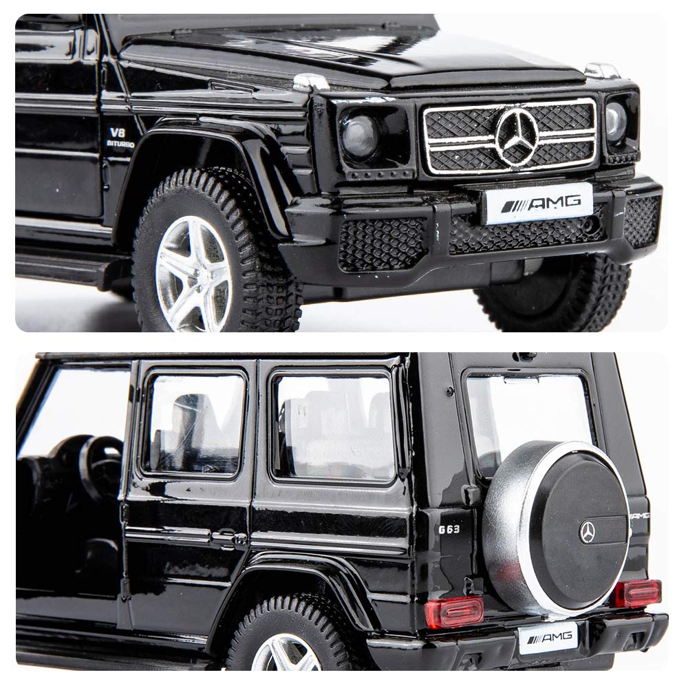 TGRCM-CZ 1/36 Scale G63 G Wagon Pull Back Toy Car – Zinc Alloy Model with Opening Doors for Kids and Adults