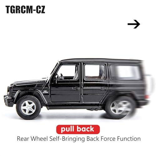 TGRCM-CZ 1/36 Scale G63 G Wagon Pull Back Toy Car – Zinc Alloy Model with Opening Doors for Kids and Adults