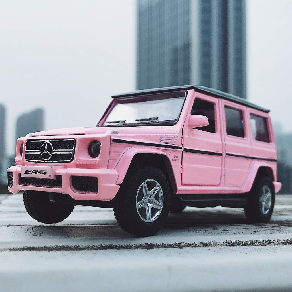 TGRCM-CZ 1:36 Scale Pink Mercedes-Benz G63 Pull-Back Die-Cast Car Model for Kids and Collectors