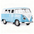 TGRCM-CZ 1:36 Scale Pull Back Bus Toy - Zinc Alloy Die Cast Model with Open Doors, Blue