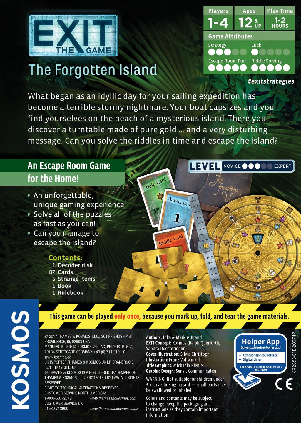Thames & Kosmos EXIT: The Forgotten Island – Escape Room Game for 1-4 Players