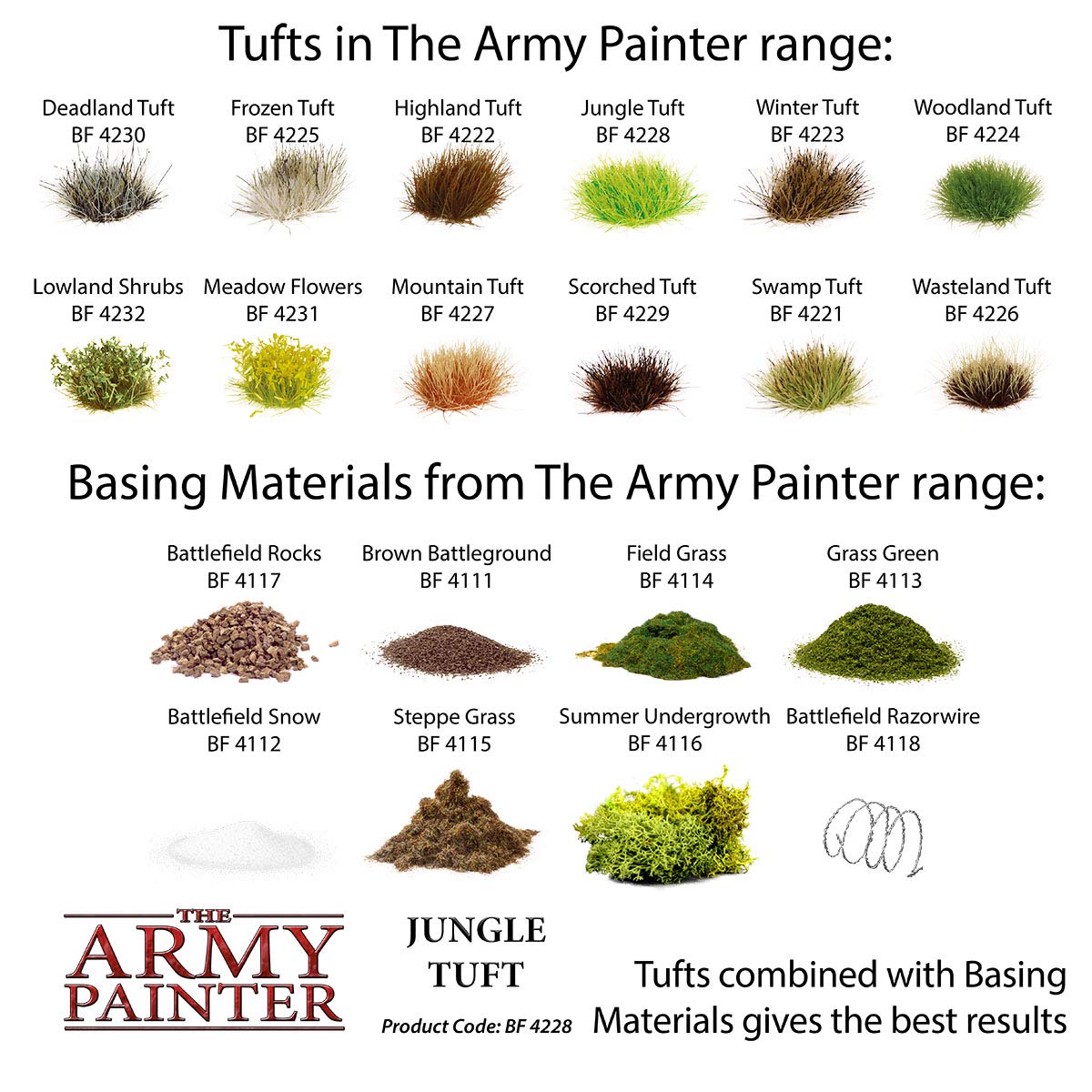 The Army Painter Jungle Tuft – 3 Sizes for Realistic Diorama Bases