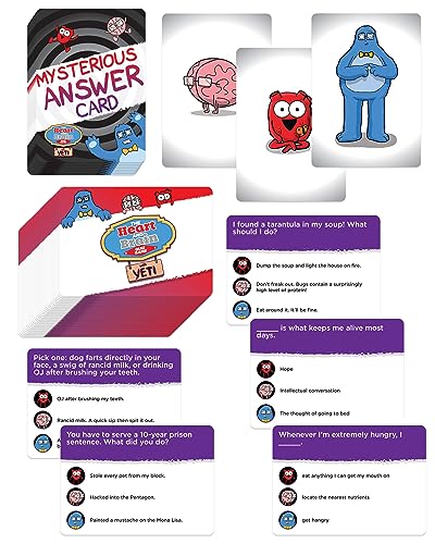 The Awkward Yeti Heart & Brain Card Game – Hilarious Family Party Game for Kids, Teens & Adults