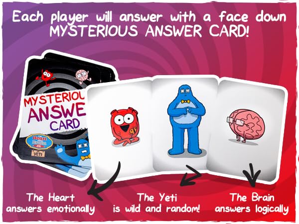 The Awkward Yeti Heart & Brain Card Game – Hilarious Family Party Game for Kids, Teens & Adults