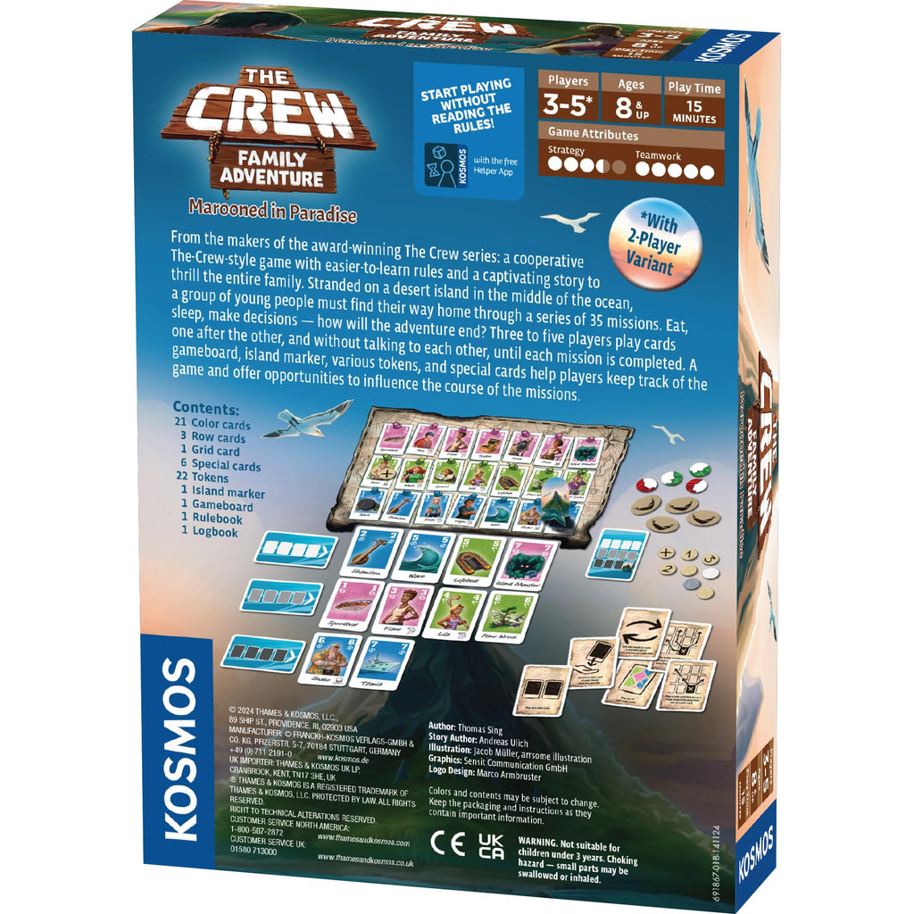 The Crew: Family Adventure - Marooned in Paradise – Cooperative Card Game for Ages 8+ (2-5 Players, 15 Min)