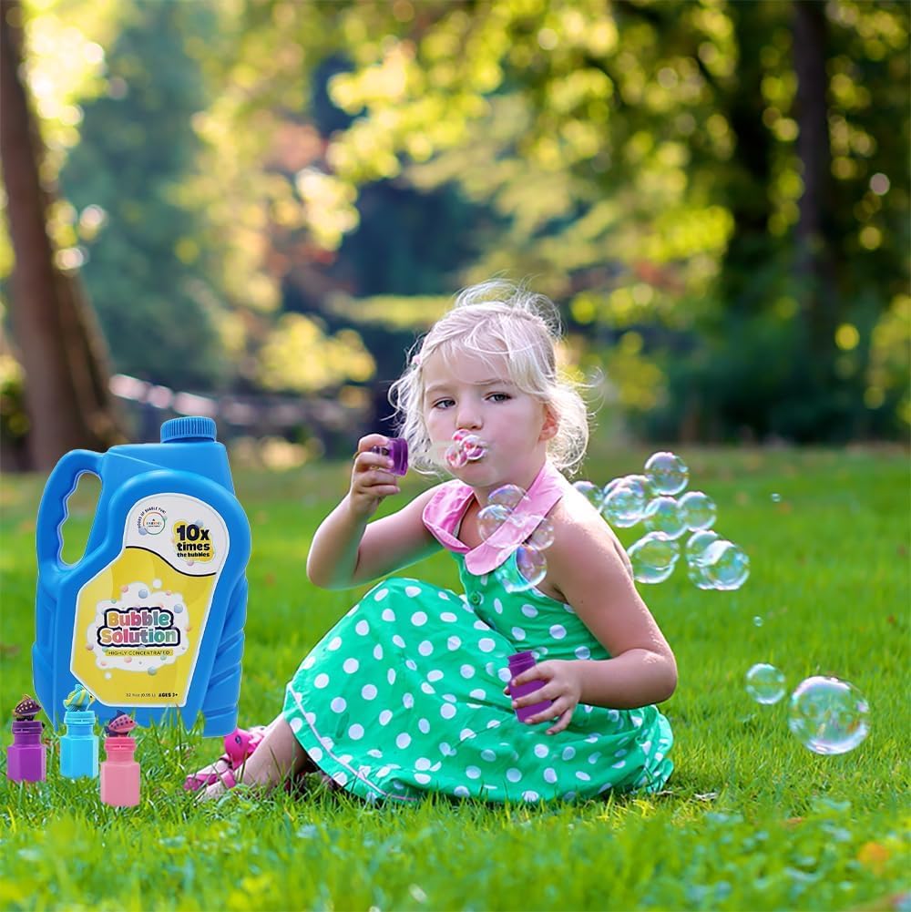 The Dreidel Company 32 oz Concentrated Bubble Solution – Non-Toxic Refill Makes 2.5 Gallons for Machines, Wands, Guns