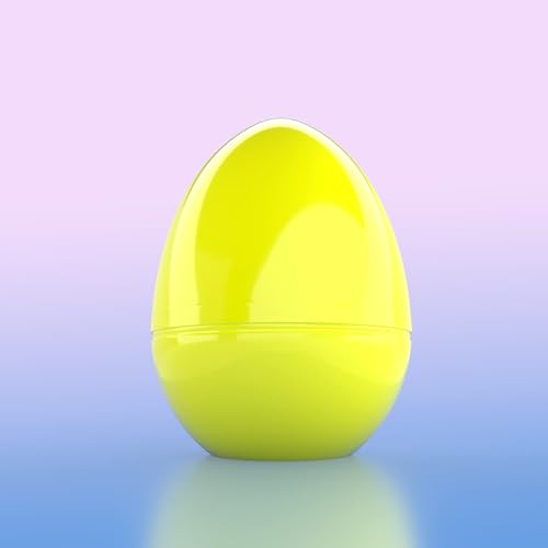The Dreidel Company 6-Inch Jumbo Fillable Easter Eggs 6-Pack, Bright Plastic, Stands Upright, Assorted Colors