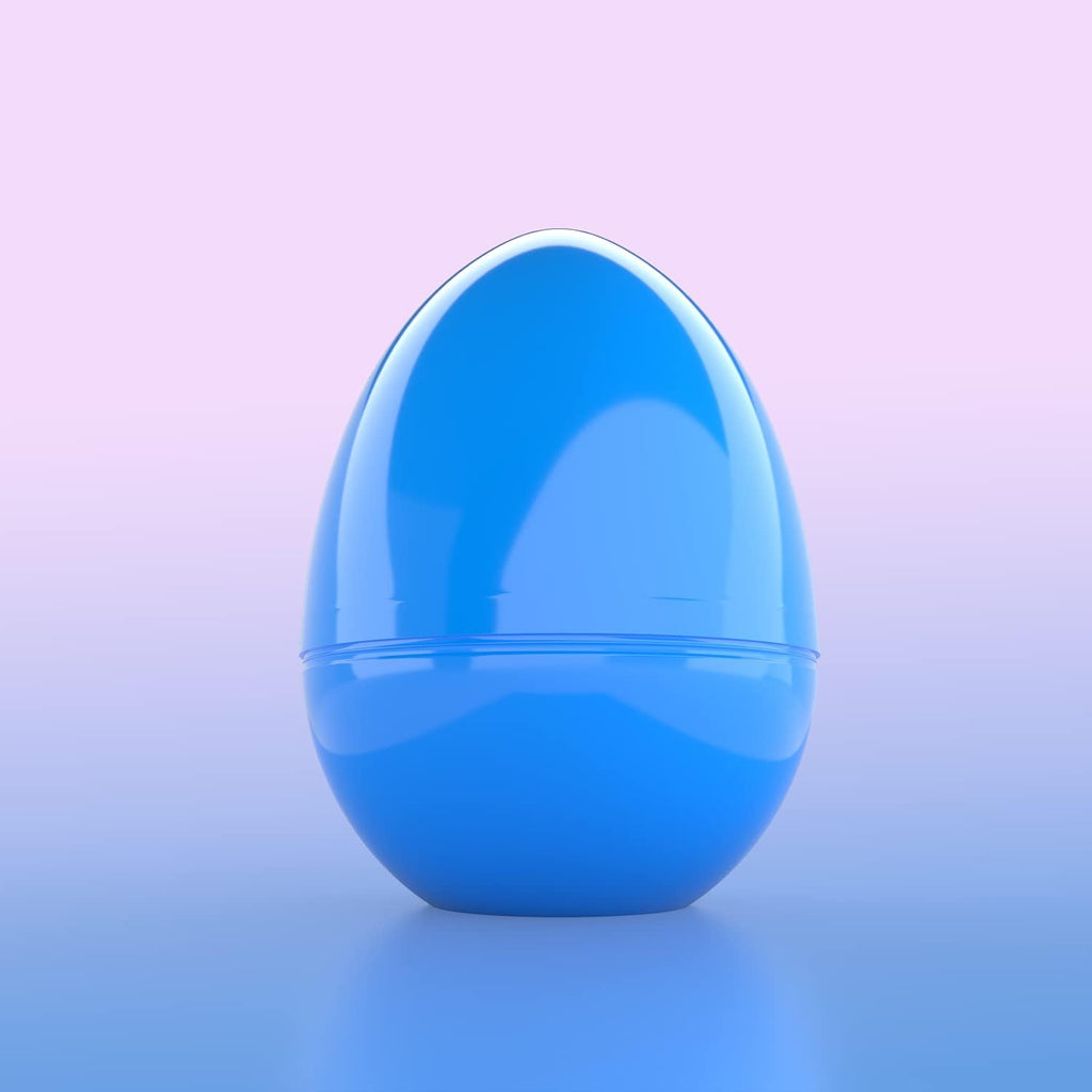The Dreidel Company 6-Inch Jumbo Fillable Easter Eggs 6-Pack, Bright Plastic, Stands Upright, Assorted Colors