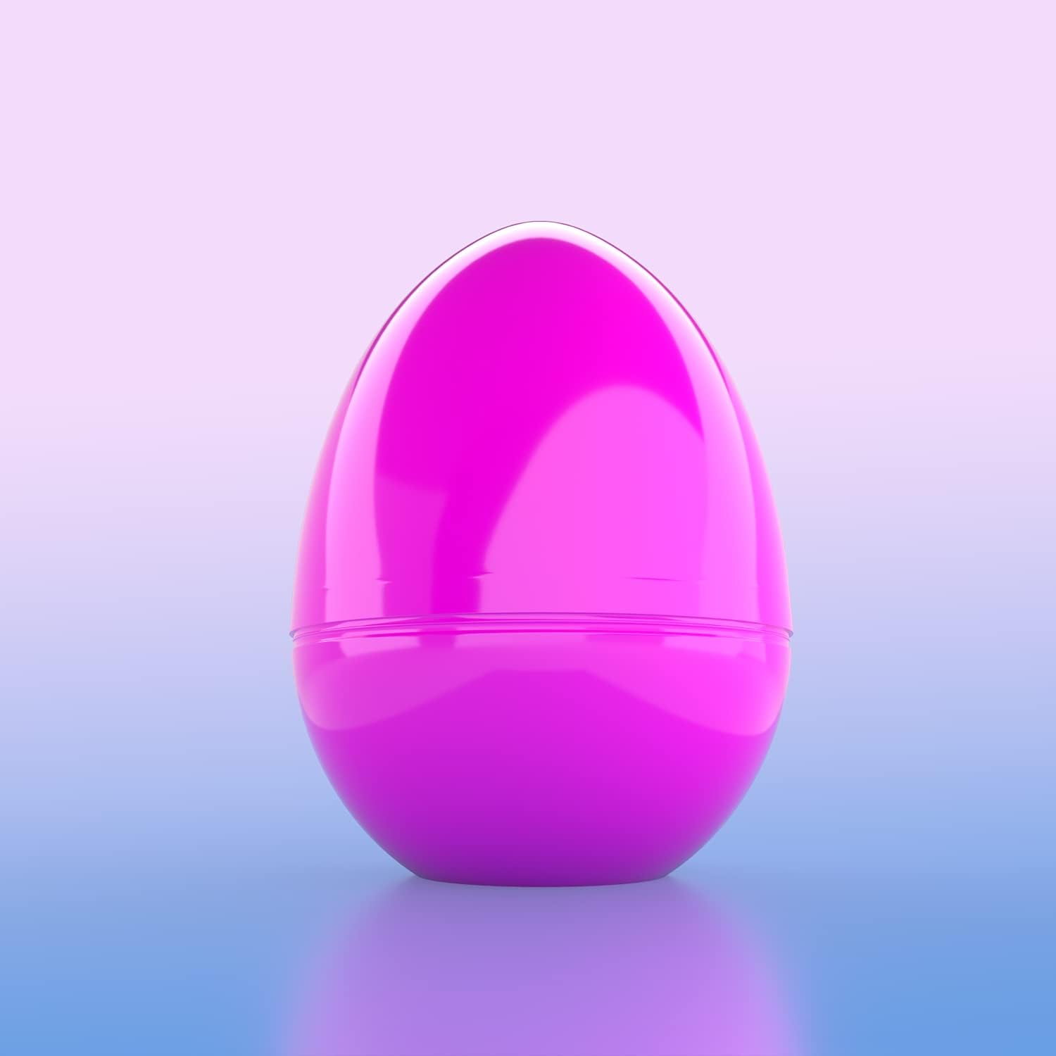 The Dreidel Company 6-Inch Jumbo Fillable Easter Eggs 6-Pack, Bright Plastic, Stands Upright, Assorted Colors