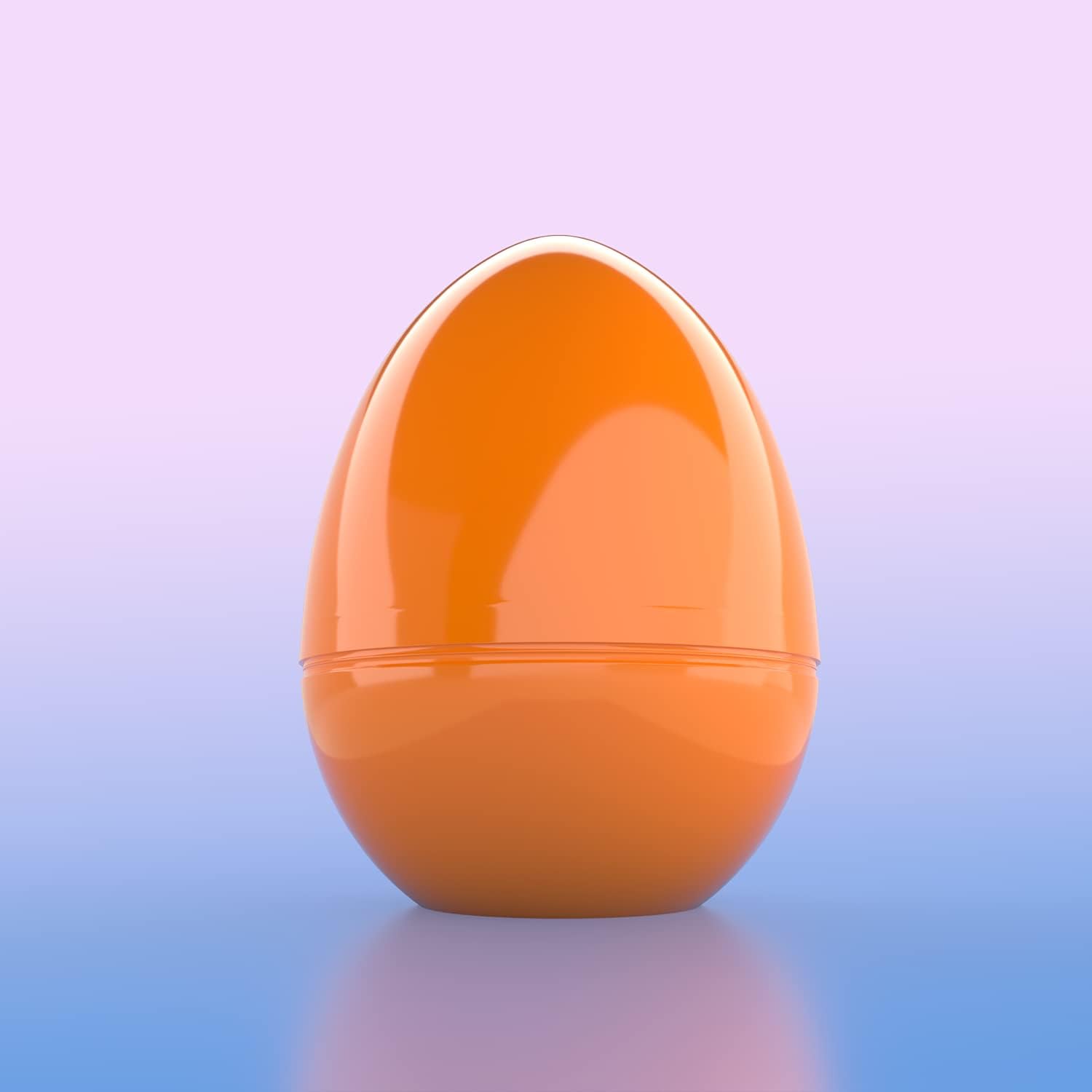 The Dreidel Company 6-Inch Jumbo Fillable Easter Eggs 6-Pack, Bright Plastic, Stands Upright, Assorted Colors