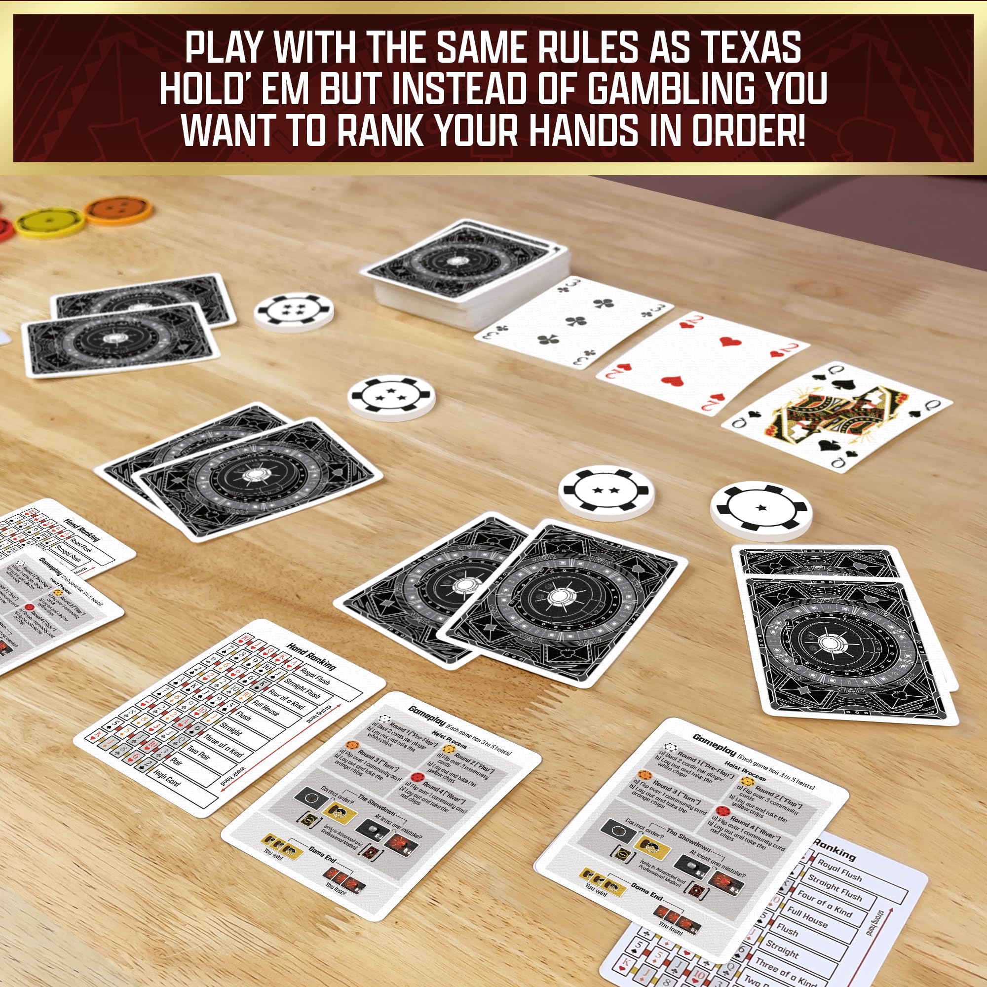 The Gang: Cooperative Poker Card Game – Heist Team Game for Family Game Night