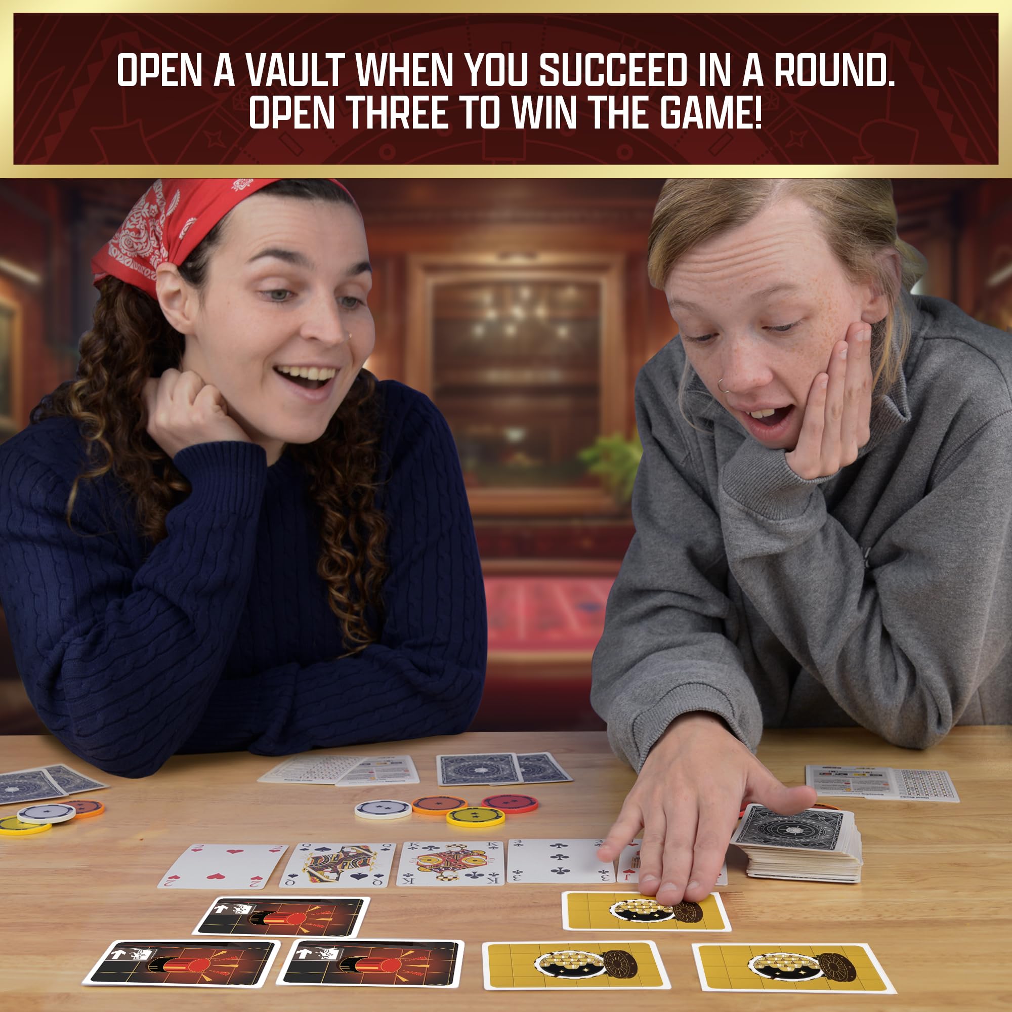The Gang: Cooperative Poker Card Game – Heist Team Game for Family Game Night