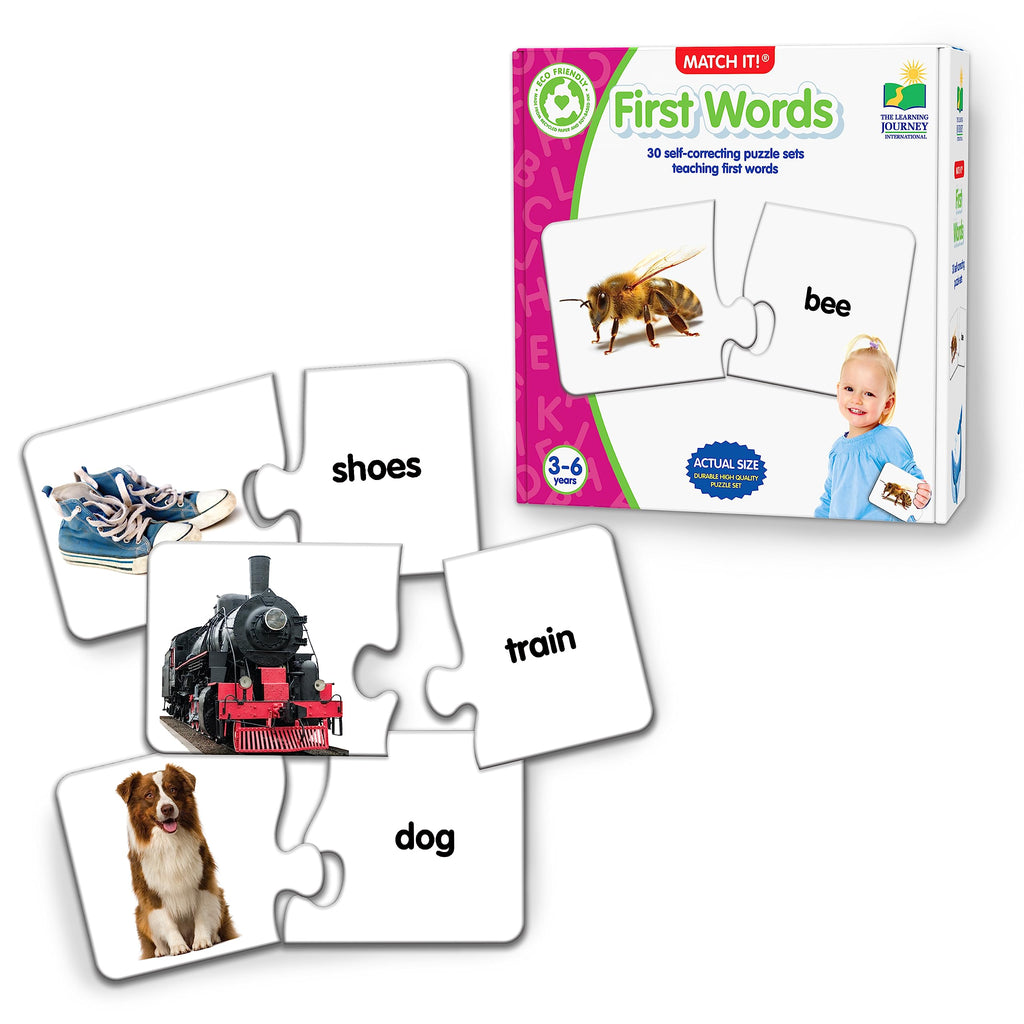The Learning Journey Match It! - First Words: 30 Self-Correcting Picture Puzzles for Toddlers Ages 3+