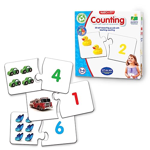 The Learning Journey Match It! Counting Puzzle - 30 Self-Correcting Number Pairs for Preschool Math Skills