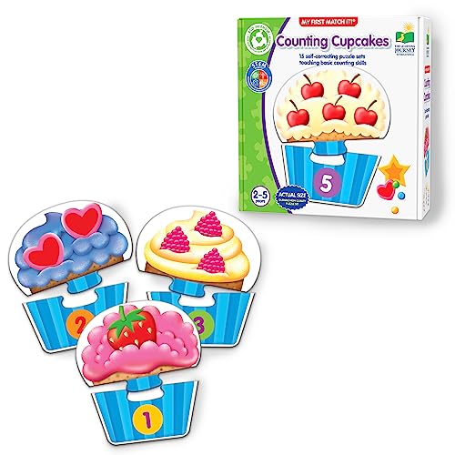 The Learning Journey: My First Match It - Counting Cupcakes, 15-Piece Self-Correcting Puzzle for Toddlers Ages 2-5