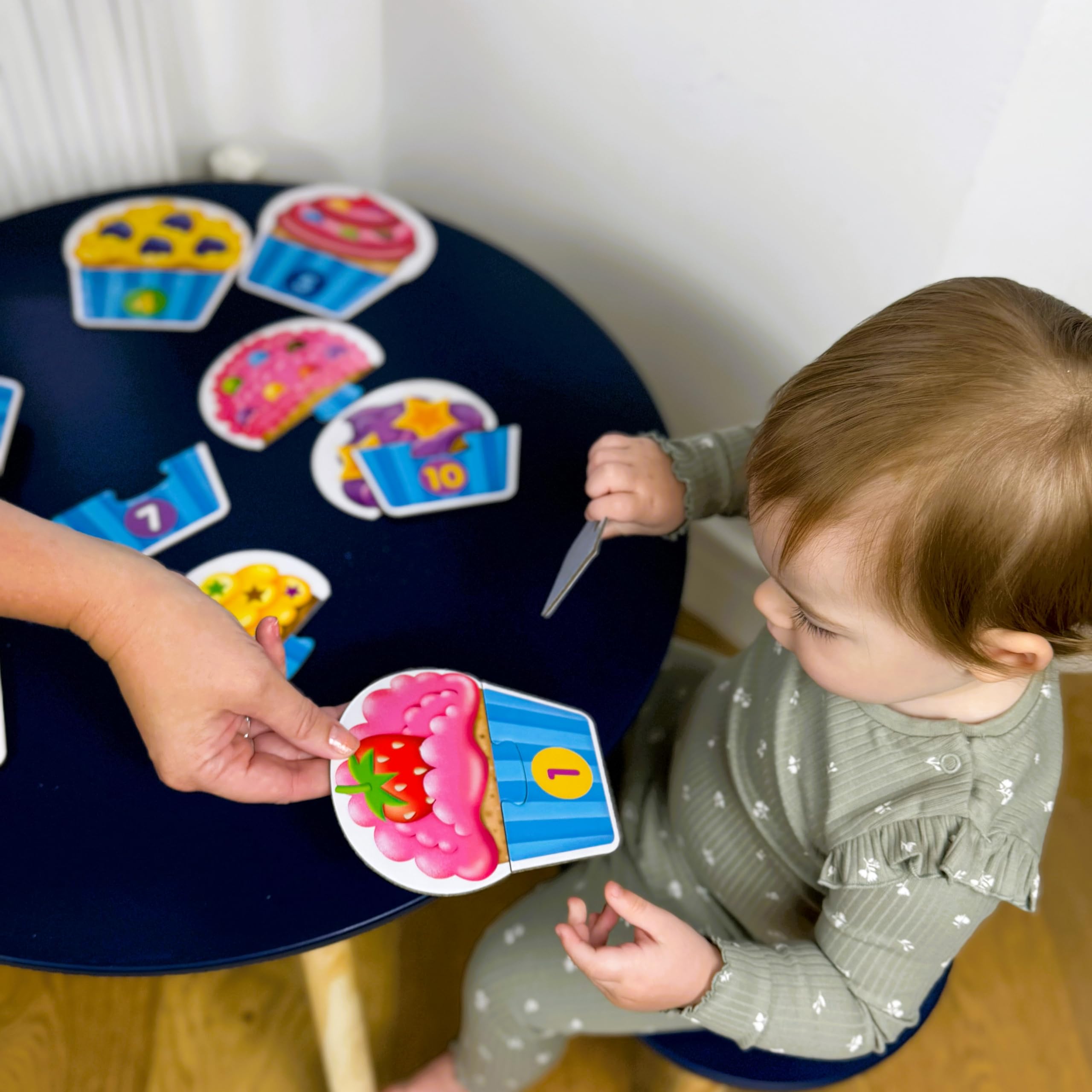 The Learning Journey: My First Match It - Counting Cupcakes, 15-Piece Self-Correcting Puzzle for Toddlers Ages 2-5