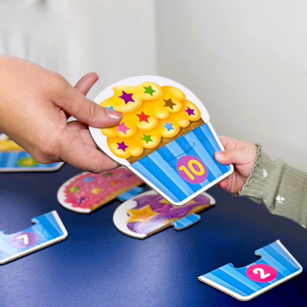 The Learning Journey: My First Match It - Counting Cupcakes, 15-Piece Self-Correcting Puzzle for Toddlers Ages 2-5