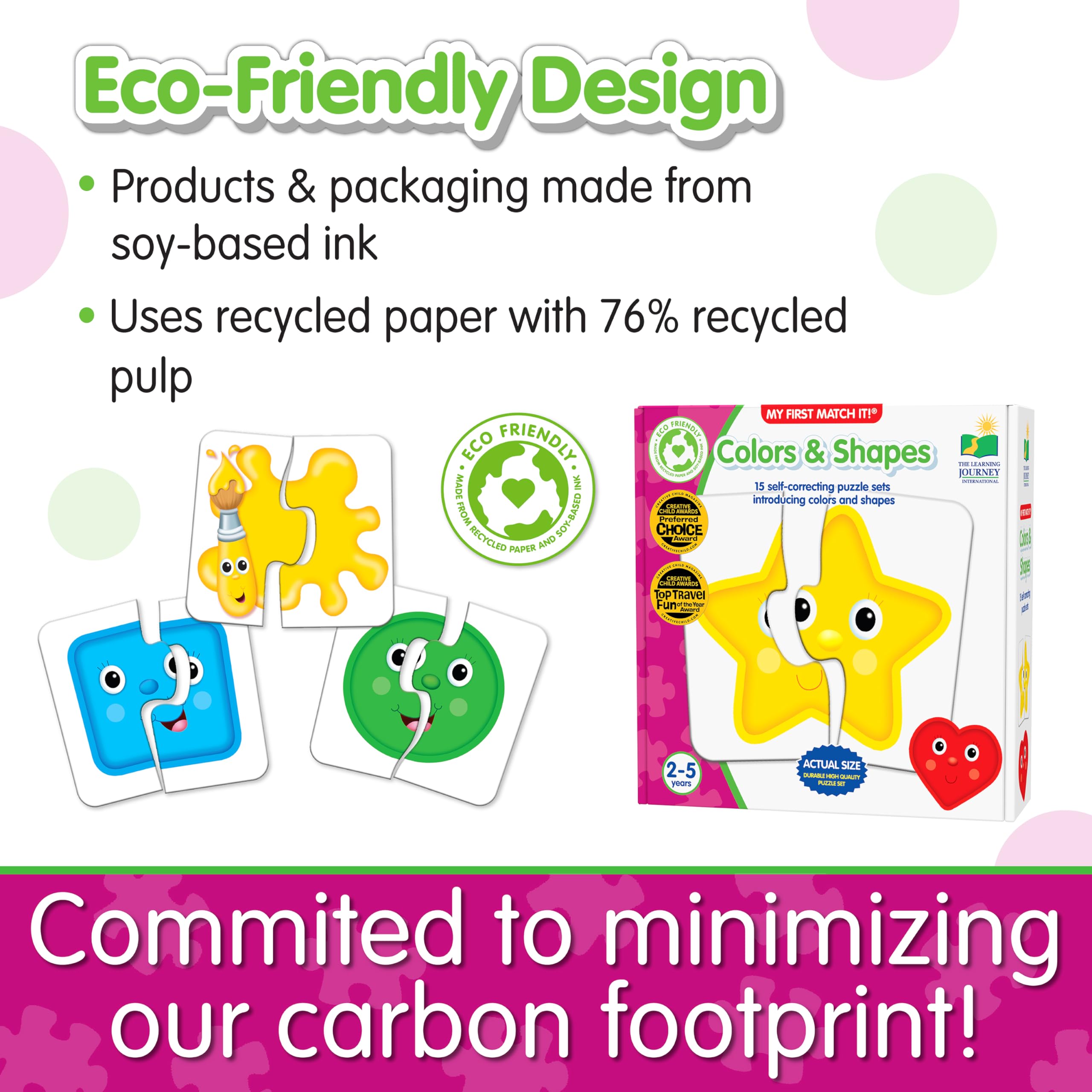 The Learning Journey My First Match It Colors and Shapes 15 Self-Correcting Puzzles for Toddlers