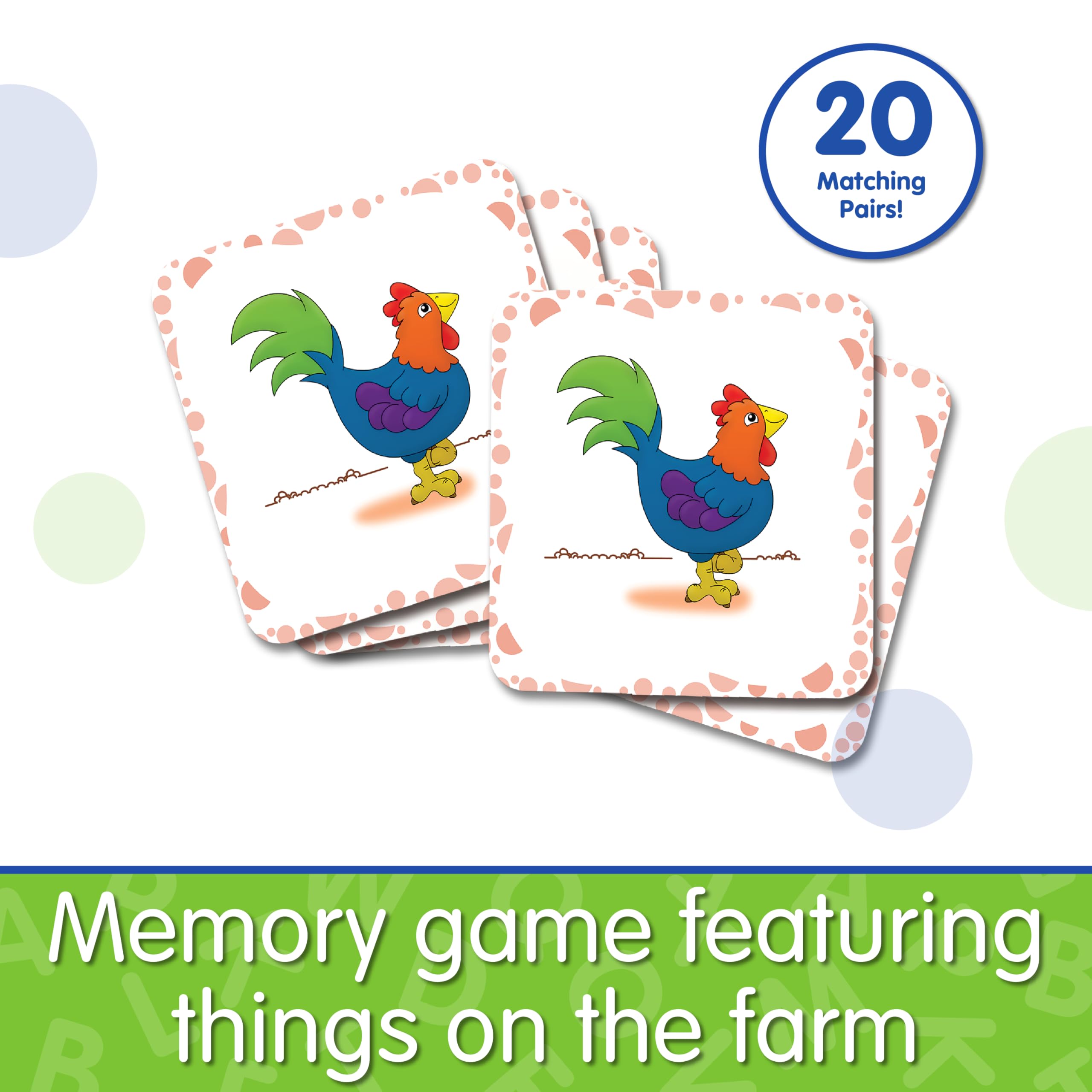 The Learning Journey My First Memory Game Farm Memory – 20-Card Matching Game for Toddlers Ages 2+, Award Winner