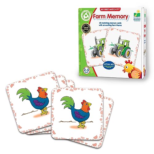 The Learning Journey My First Memory Game Farm Memory – 20-Card Matching Game for Toddlers Ages 2+, Award Winner