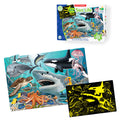 The Learning Journey Puzzle Doubles Glow in the Dark - Sea Life - 100 Piece Giant Ocean Puzzle for Kids Ages 3+