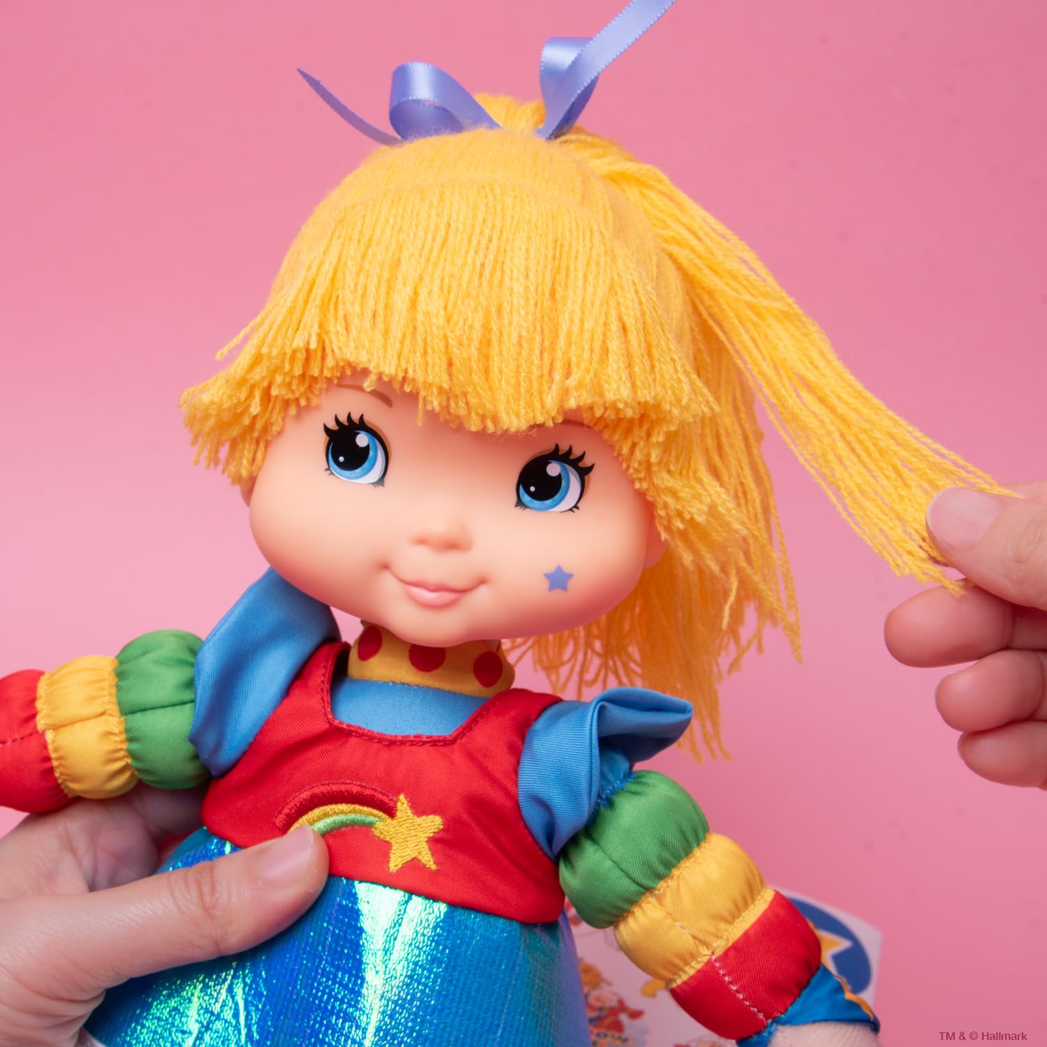 The Loyal Subjects Rainbow Brite 12-Inch Doll – Soft Plush Body, Roto Head, Yarn Hair, Includes 7 Stickers (Ages 3+)