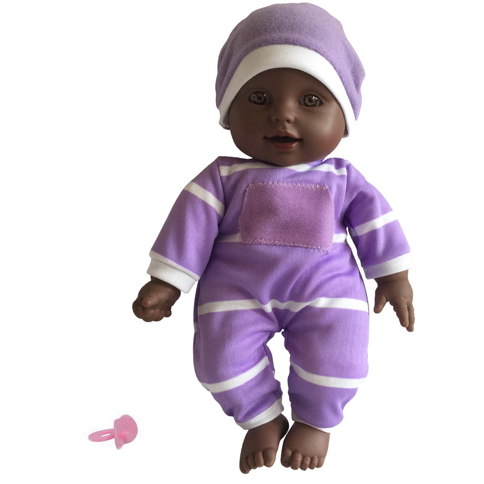 The New York Doll Collection 11" Soft Body Baby Doll with Pacifier - African American