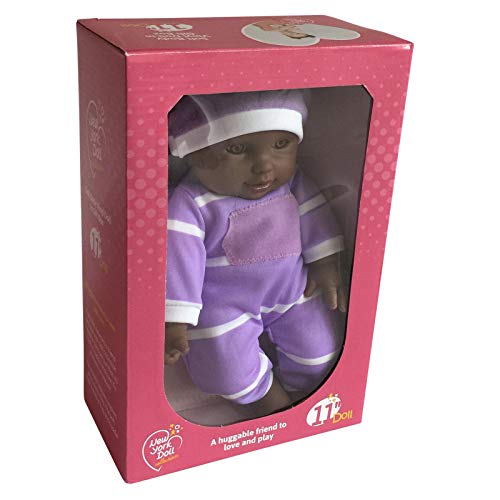 The New York Doll Collection 11" Soft Body Baby Doll with Pacifier - African American