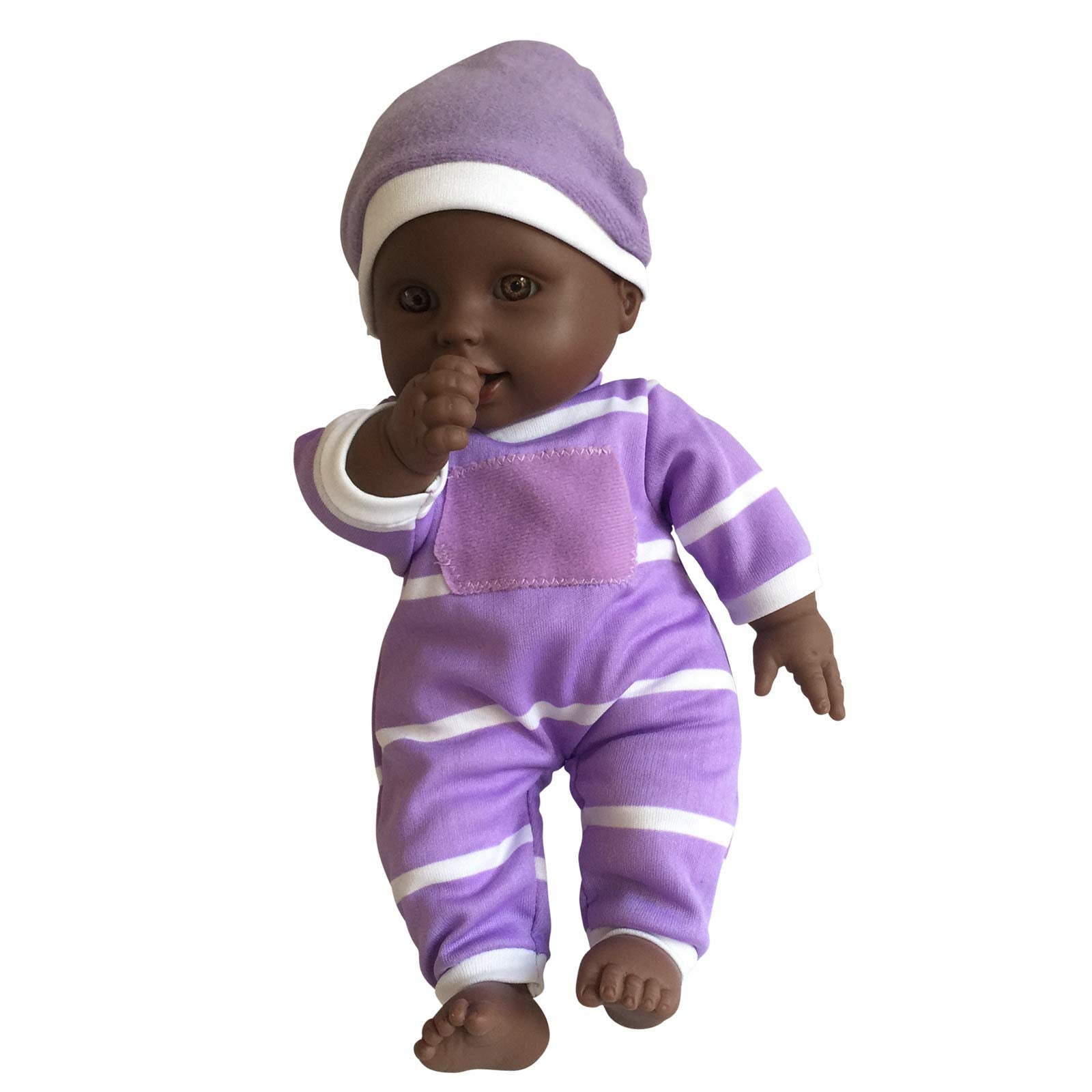 The New York Doll Collection 11" Soft Body Baby Doll with Pacifier - African American