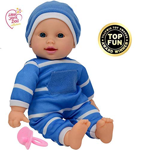 The New York Doll Collection 11" Soft Body Baby Doll with Pacifier - Gift Box Edition
