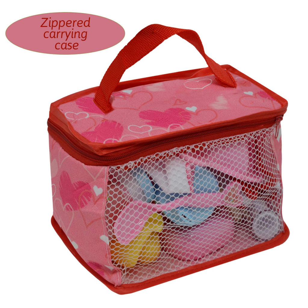 The New York Doll Collection Baby Doll Feeding & Caring Accessory Set with Zippered Carrying Case