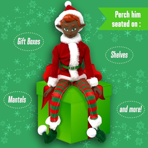 The Original Elf 12" Poseable Christmas Elf Doll – Full Costume, Bendable Arms & Legs, Gift Box