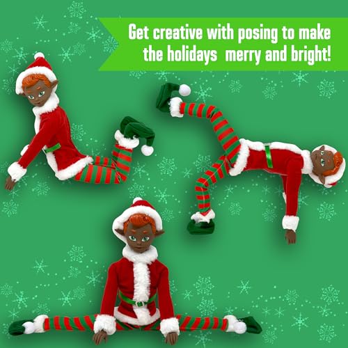 The Original Elf 12" Poseable Christmas Elf Doll – Full Costume, Bendable Arms & Legs, Gift Box