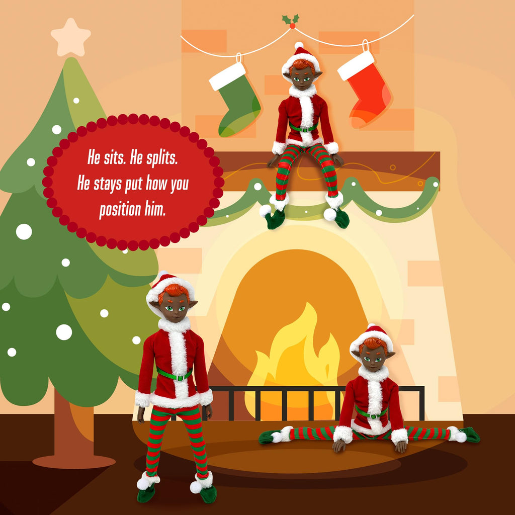 The Original Elf 12" Poseable Christmas Elf Doll – Full Costume, Bendable Arms & Legs, Gift Box