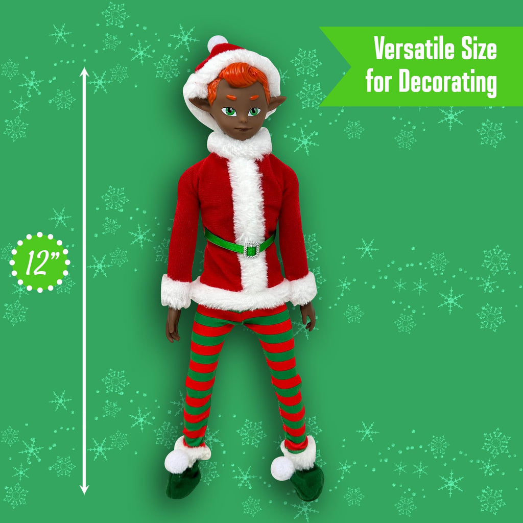 The Original Elf 12" Poseable Christmas Elf Doll – Full Costume, Bendable Arms & Legs, Gift Box