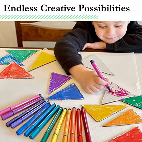 The Pencil Grip Magic Tri Stix 36-Pack – Non-Toxic Washable Triangular Markers for Kids